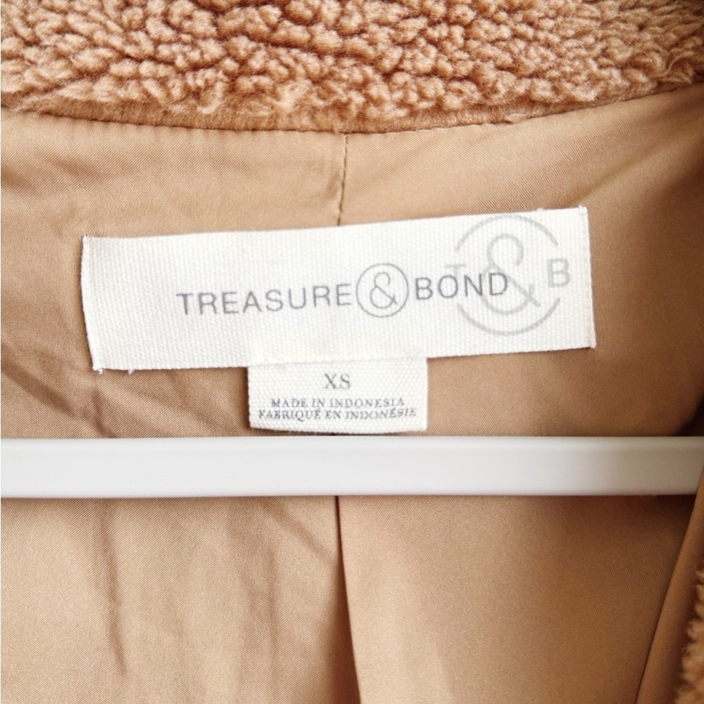 TREASURE & BOND Teddy Faux Shearling Jacket – Size XS - Picture 6 of 6